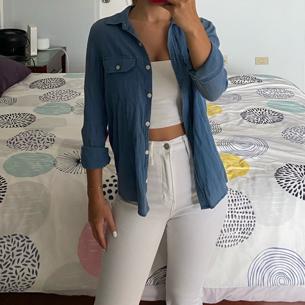 Long Sleeve Button Down Blouse